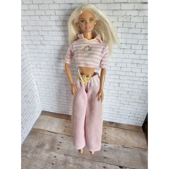 2000 Mattel Bedtime Baby Barbie Blonde Doll Rocking Mechanism Works As Is - Picture 2 of 6